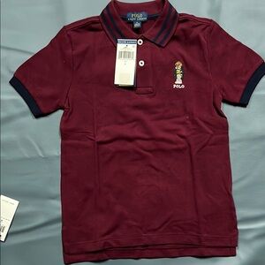 Polo Bear by Ralph Lauren Burgundy Red Boy’s Size 6 Classic Polo Shirt (new)